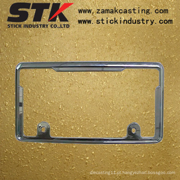 Quadro da placa de licença (liga de zinco, liga de alumínio, ISO, SGS)